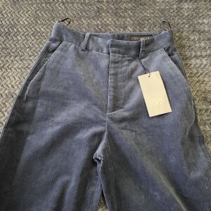 Zara Women's Blue Corduroy Pants XS Nwt